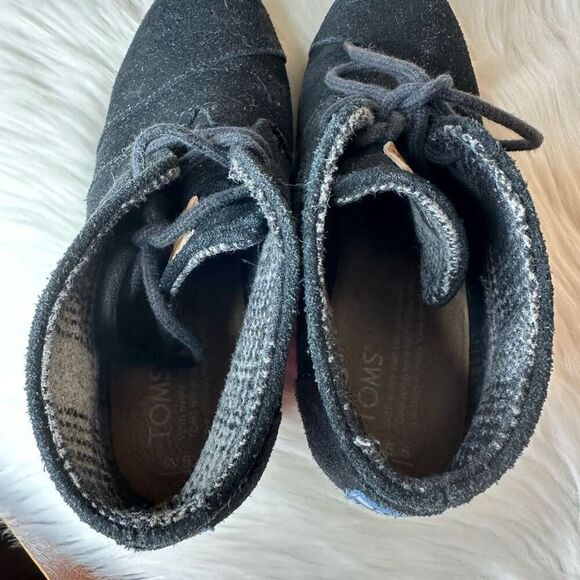 TOMS Desert Black Wedge Bootie Size 5.5 - Picture 7 of 12